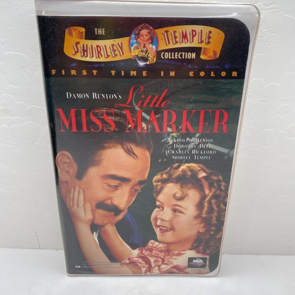 Vintage Shirley Temple Collection Colorized Little Miss Marker VHS Clamshell